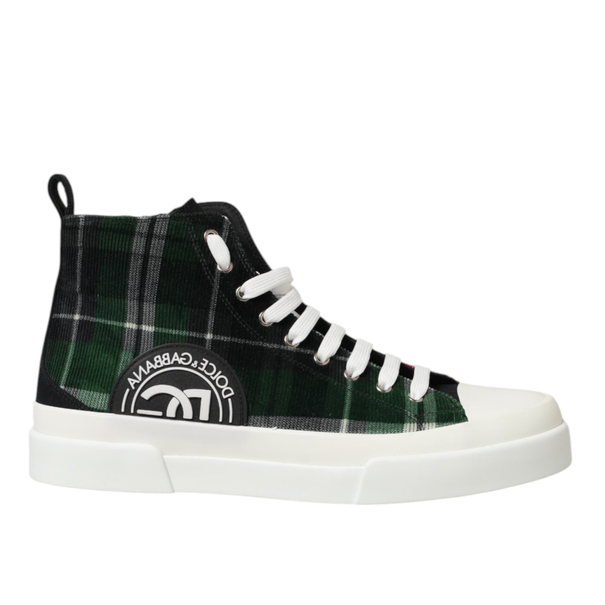 Dolce & Gabbana Plaid High Top Men's Sneakers