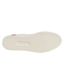 Dolce & Gabbana White & Red Low Top Sneakers