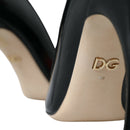 Dolce & Gabbana Black Leather WOW Patch Heels