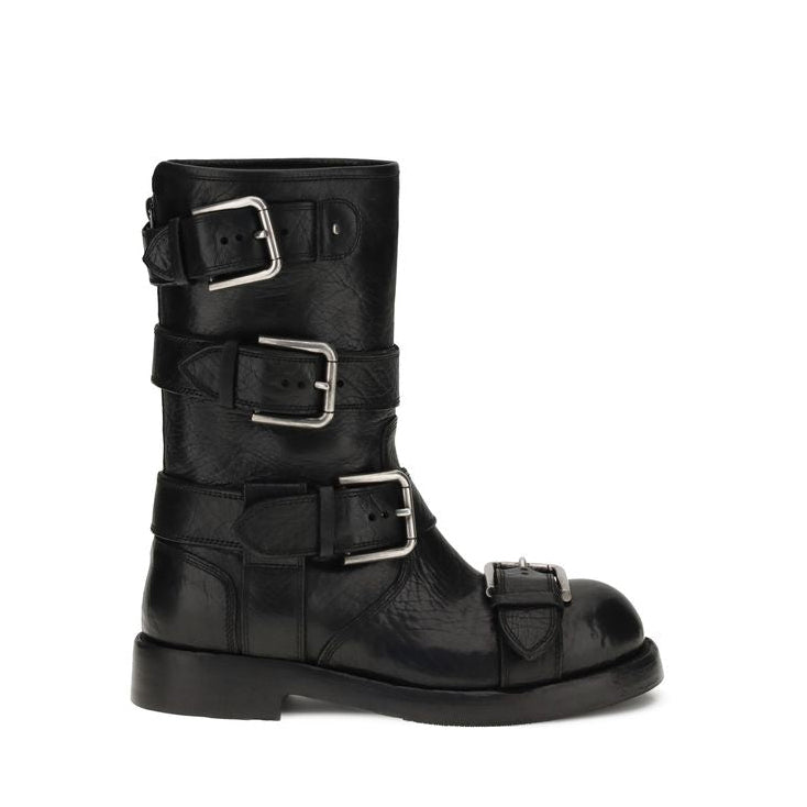 Dolce & Gabbana Buckled leather Boots