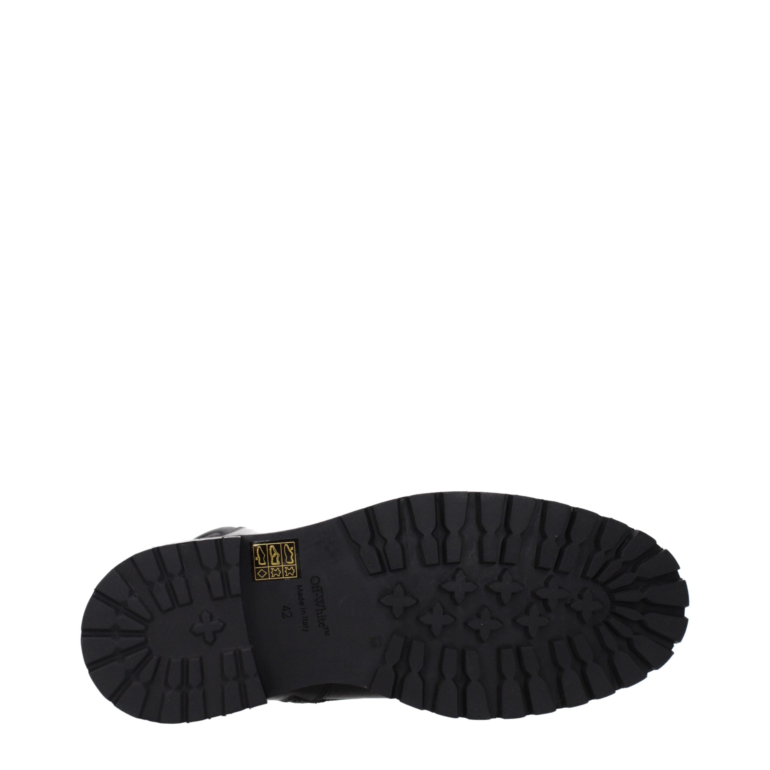 Off-White Black Leather Boots