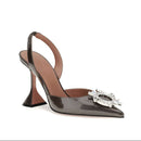 Amina Muaddi Crystal Begum Pumps