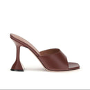 Amina Muaddi Chocolate Lupita Sandals