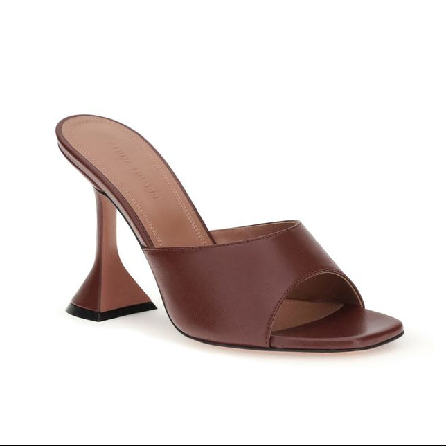 Amina Muaddi Chocolate Lupita Sandals