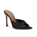 Amina Muaddi Black Alexa Sandals