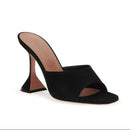 Amina Muaddi Black Lupita Sandals