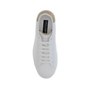 Dolce & Gabbana White Sneakers w Beige Heel Branding