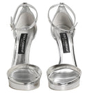 Dolce & Gabbana Metallic Silver Platform Keira Sandals