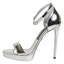 Dolce & Gabbana Metallic Silver Platform Keira Sandals