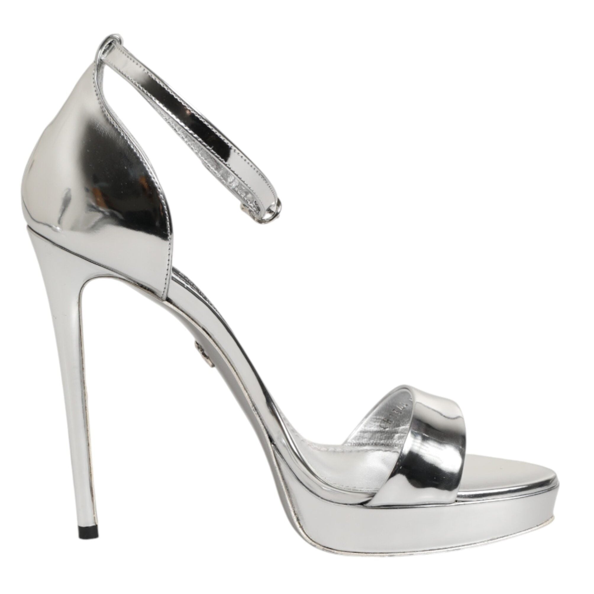Dolce & Gabbana Metallic Silver Platform Keira Sandals