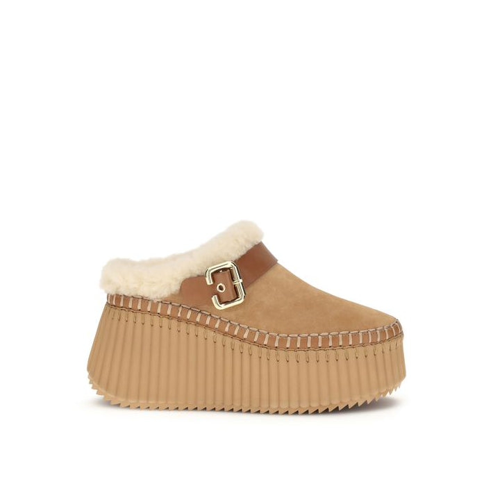Chloé Nama Wedge Mules