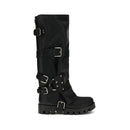 Dolce & Gabbana Black Leather Biker Boots
