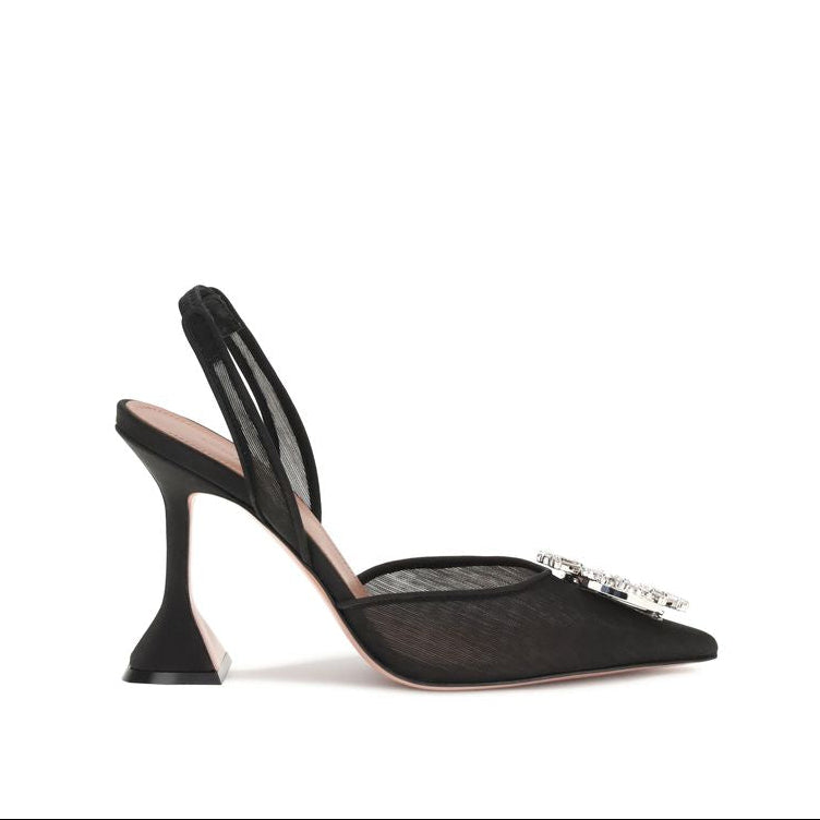 Amina Muaddi Sheer Crystal Begum Pumps