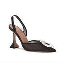 Amina Muaddi Sheer Crystal Begum Pumps