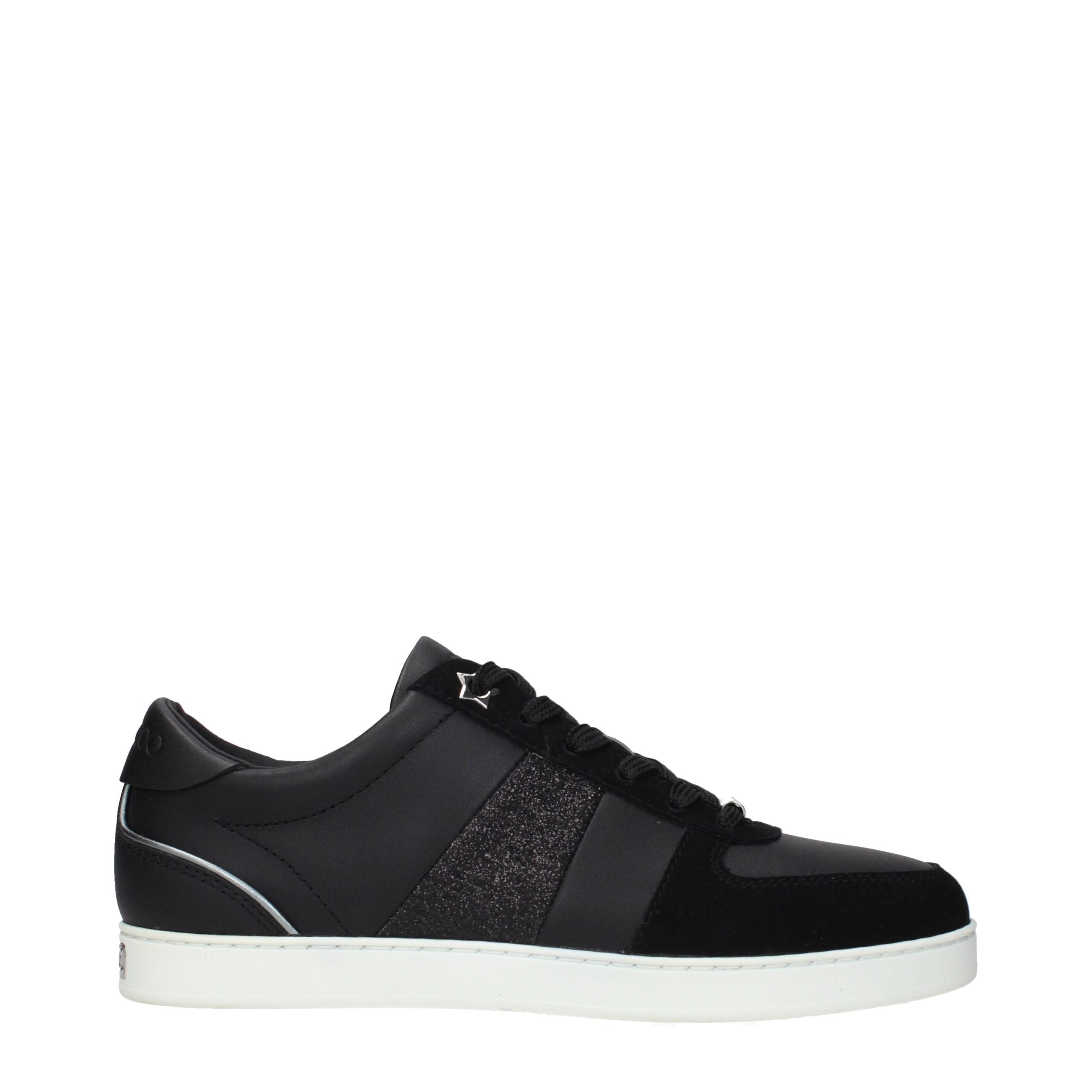 Jimmy Choo Black Leather Low Top Sneaker