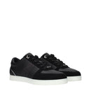Jimmy Choo Black Leather Low Top Sneaker