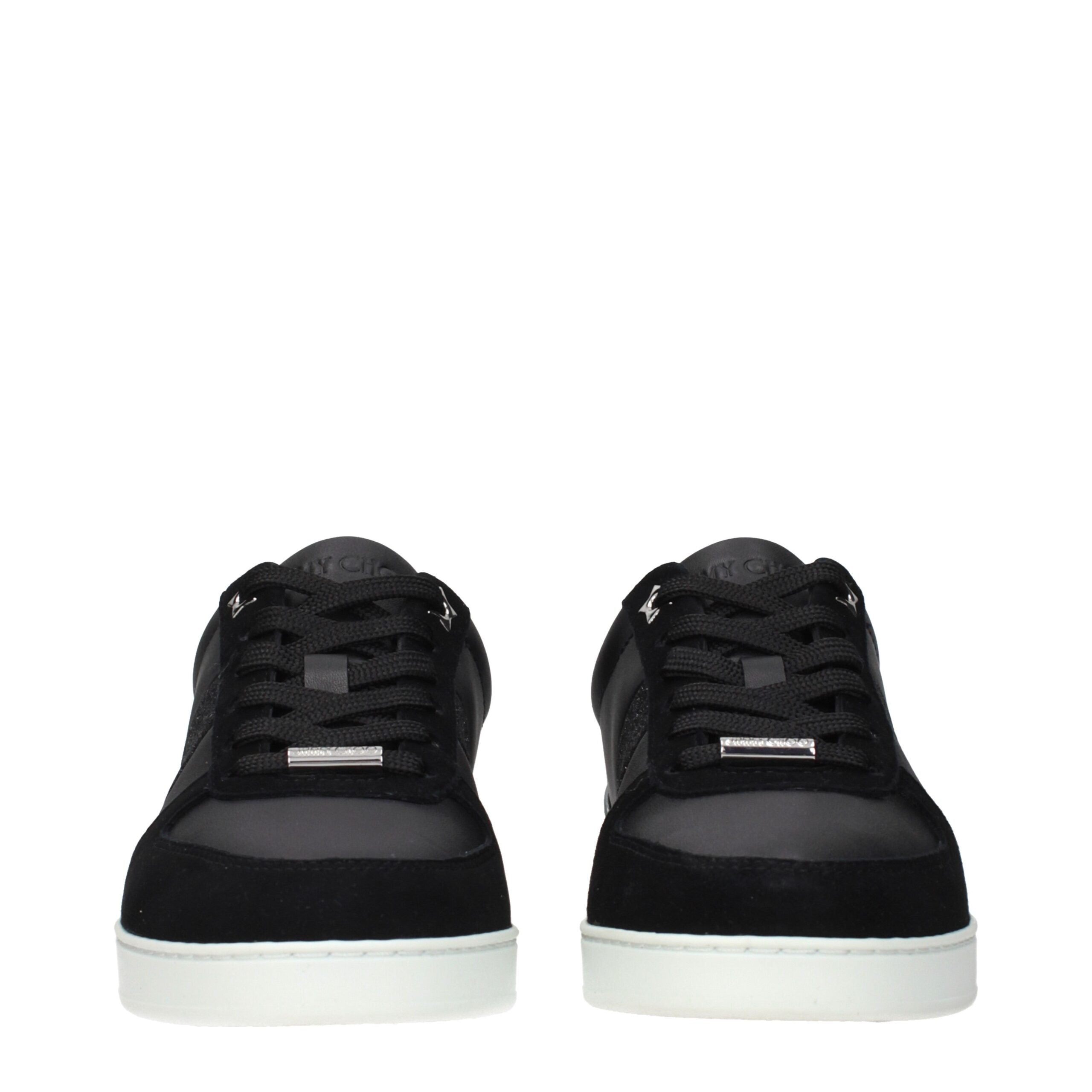 Jimmy Choo Black Leather Low Top Sneaker