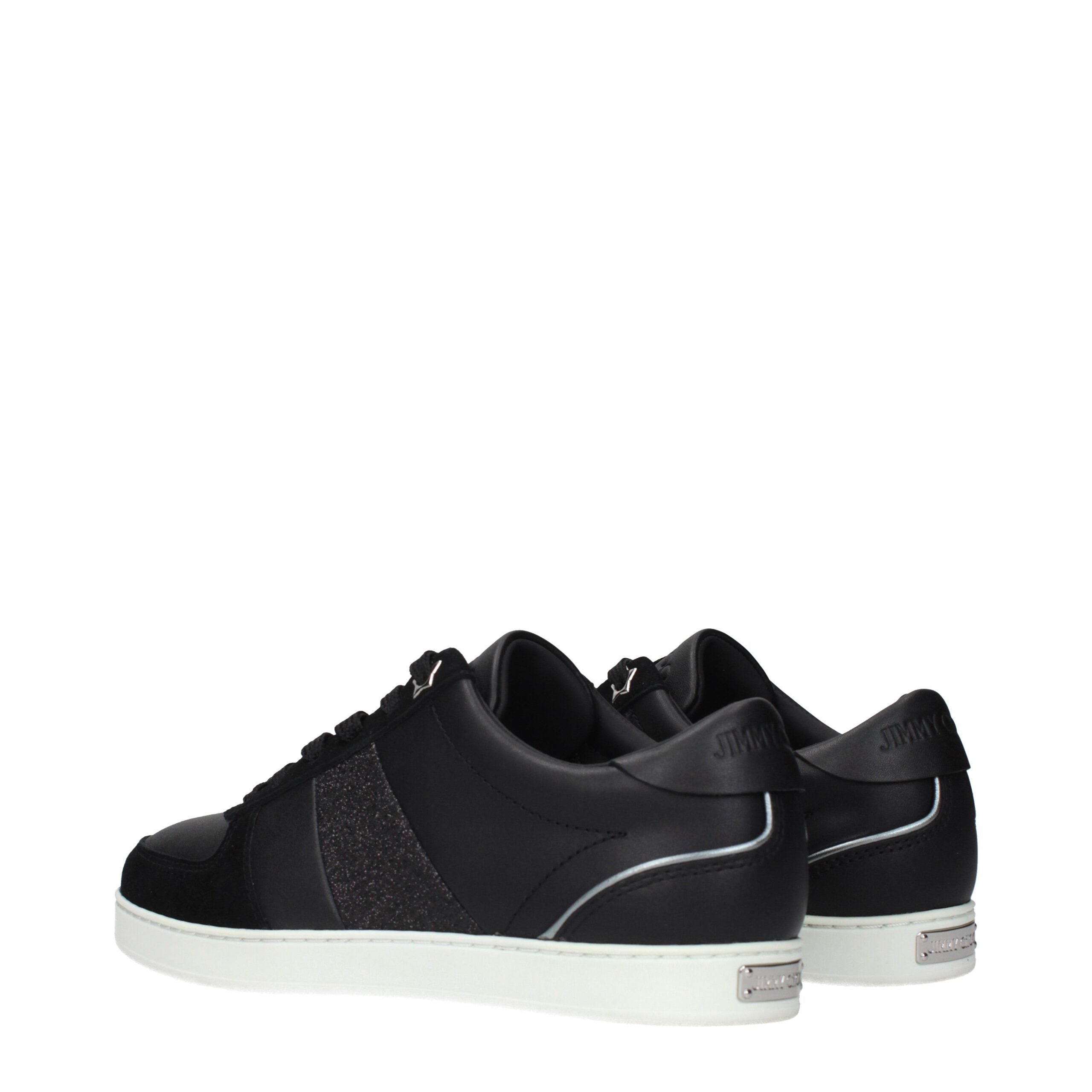 Jimmy Choo Black Leather Low Top Sneaker