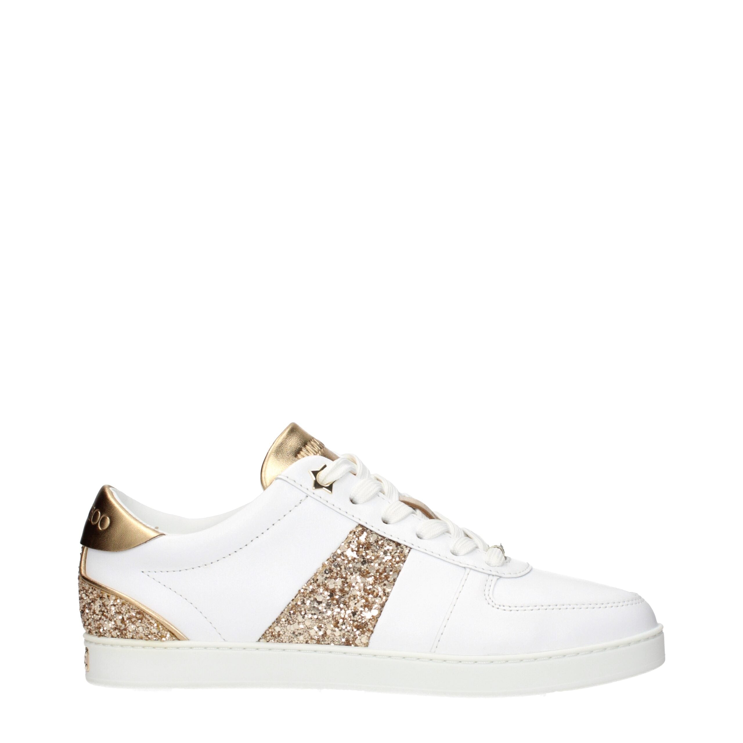 Jimmy Choo White Leather Sneakers