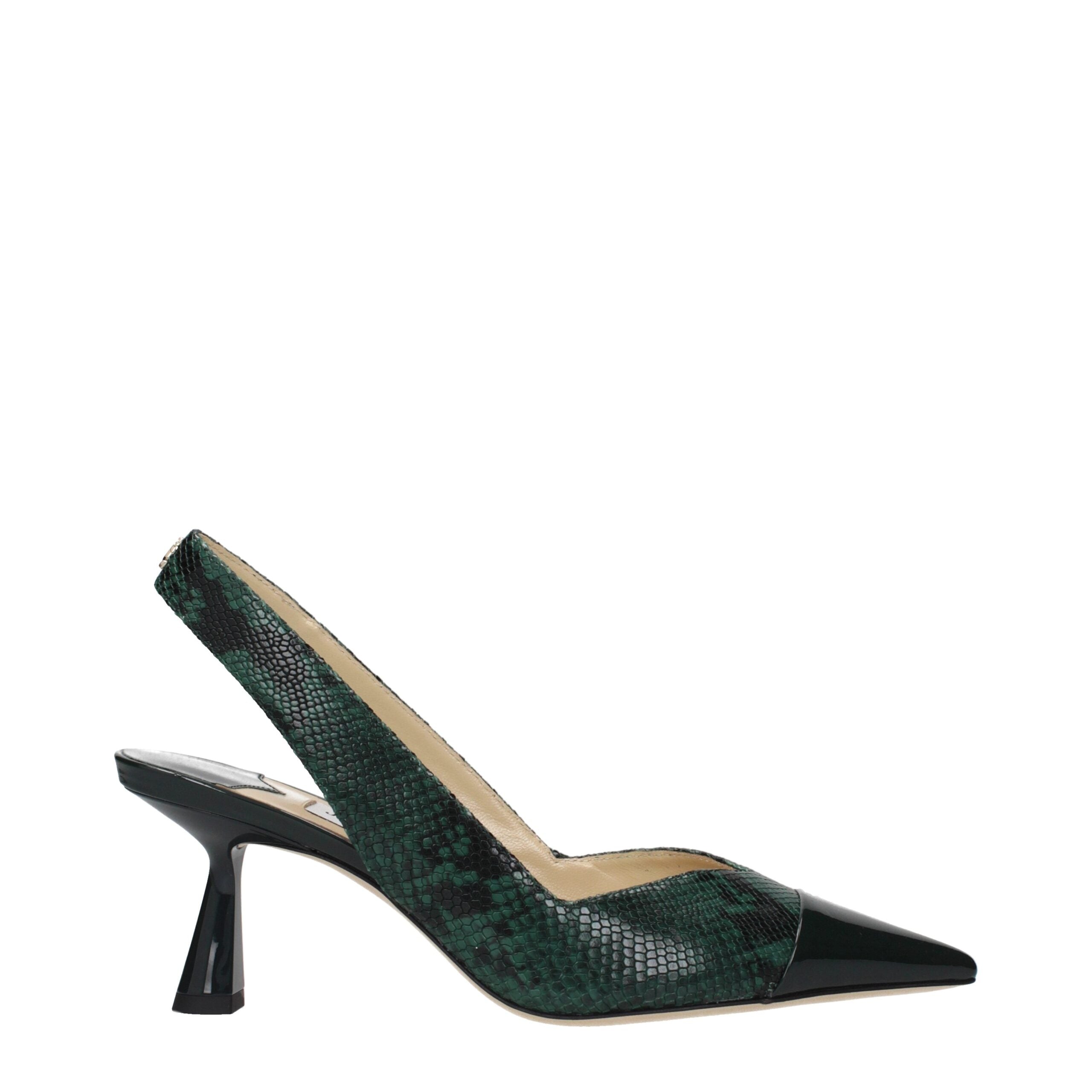 Jimmy Choo Green Leather Pumps