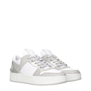 Jimmy Choo White Glitter Sneakers