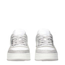 Jimmy Choo White Glitter Sneakers