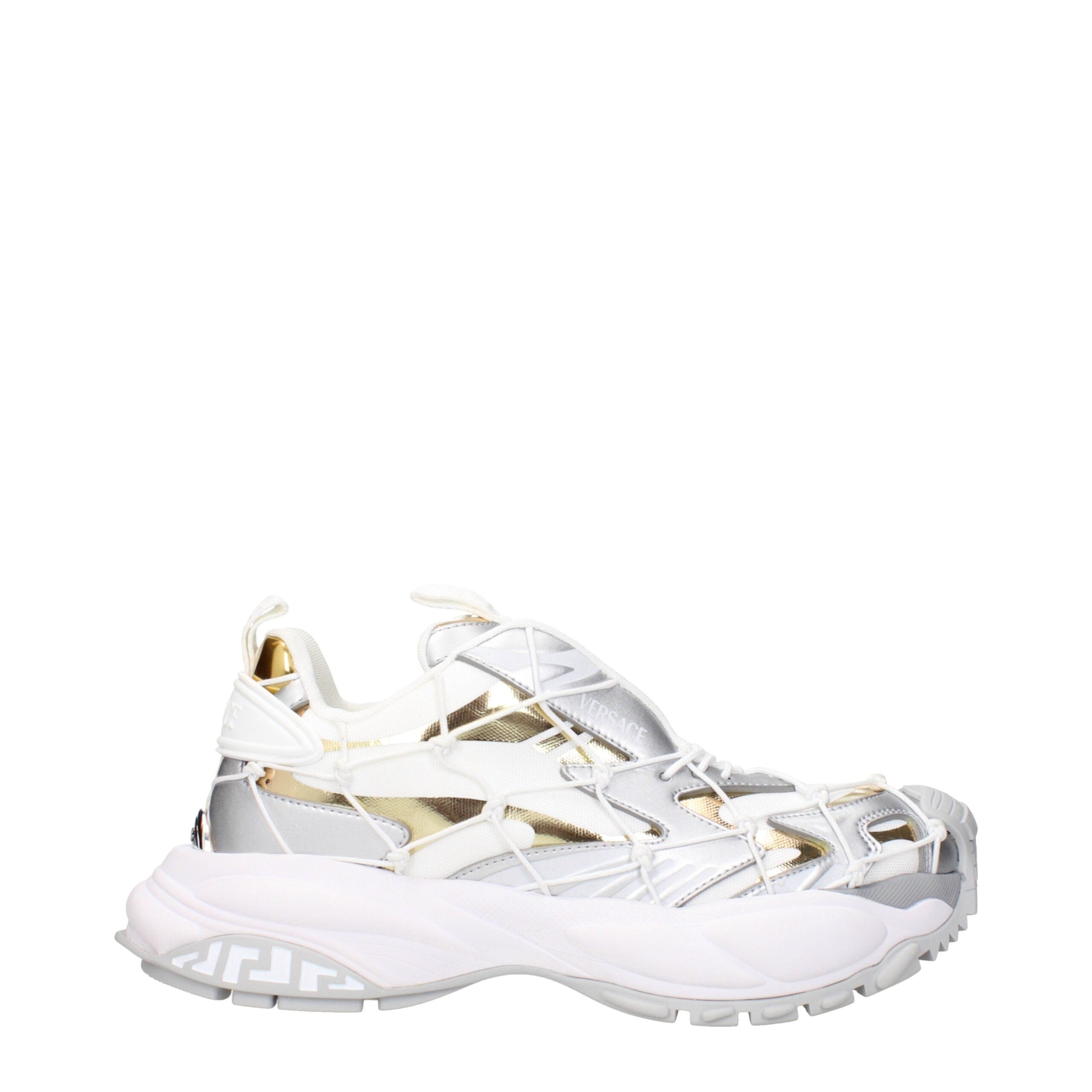 Versace White Net Chunky Sneakers