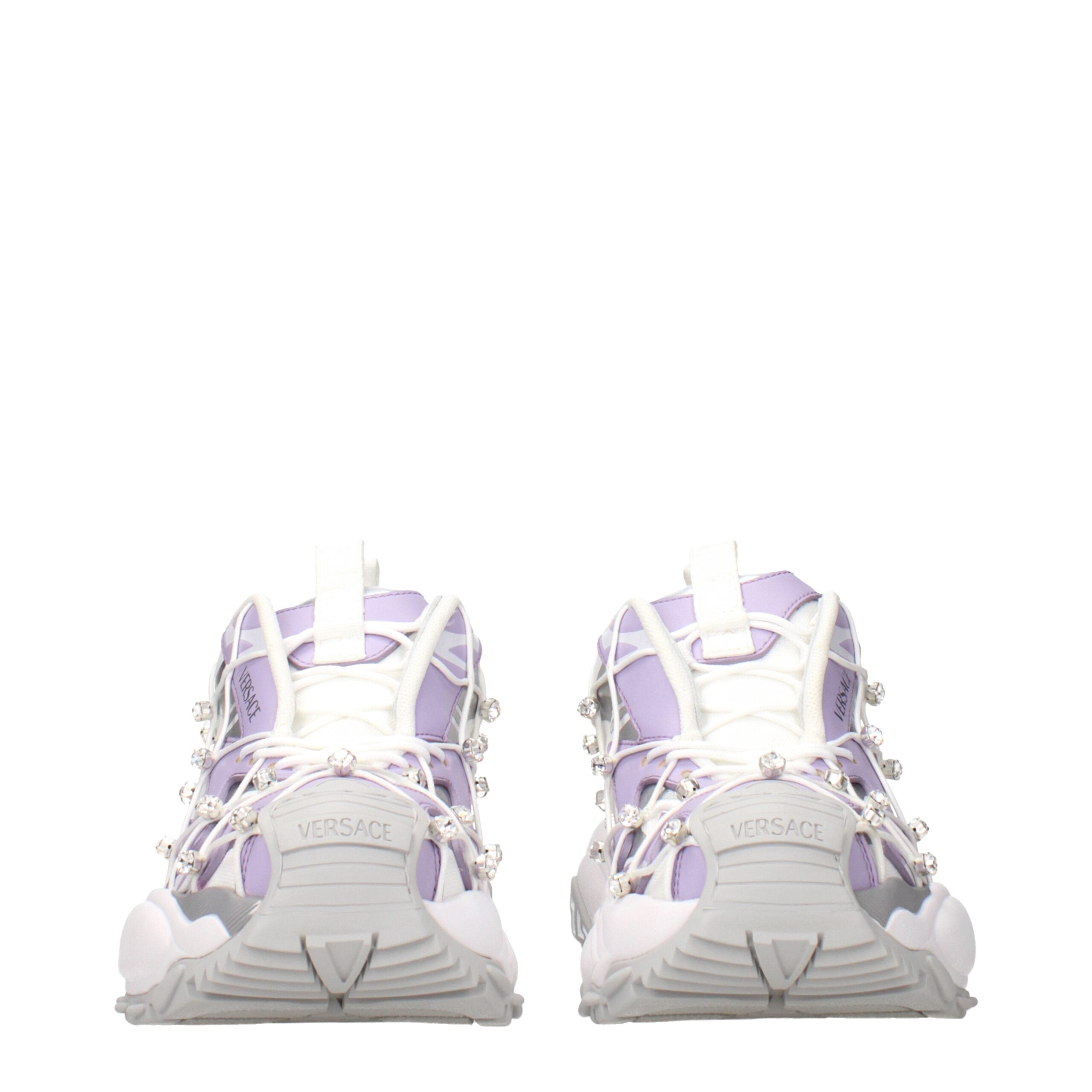 Versace White Levander Chunky Sneakers