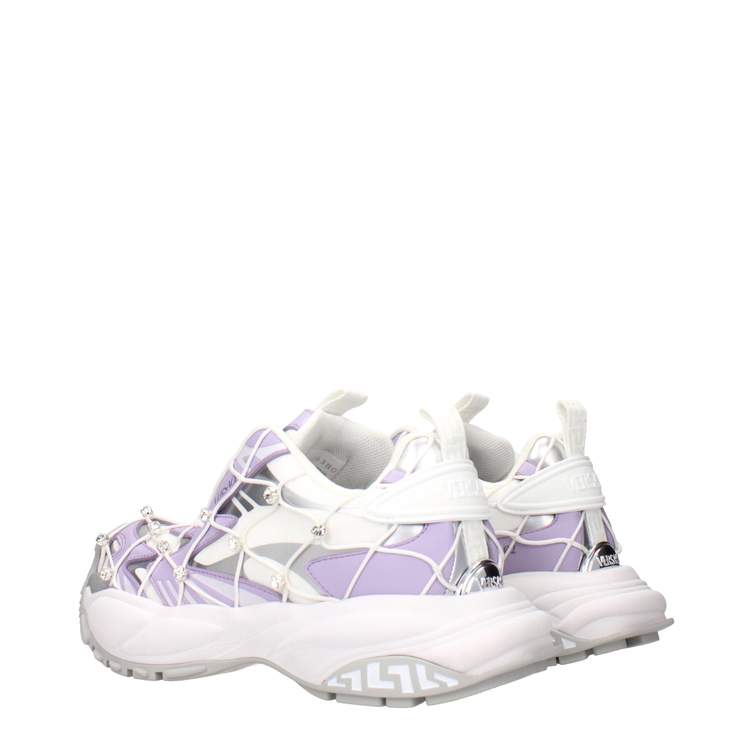 Versace White Levander Chunky Sneakers
