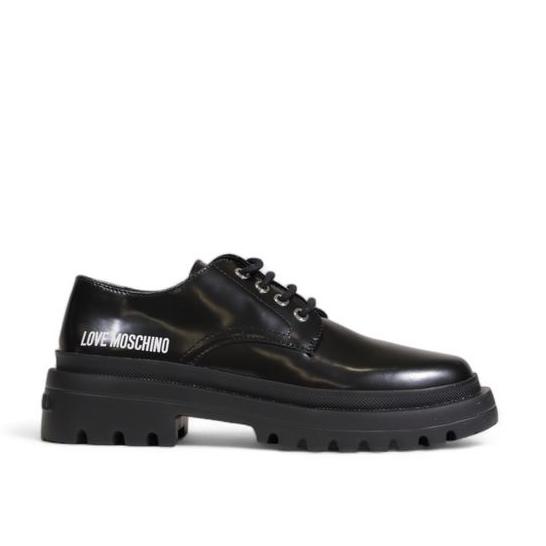 Love Moschino Black Patent Flats