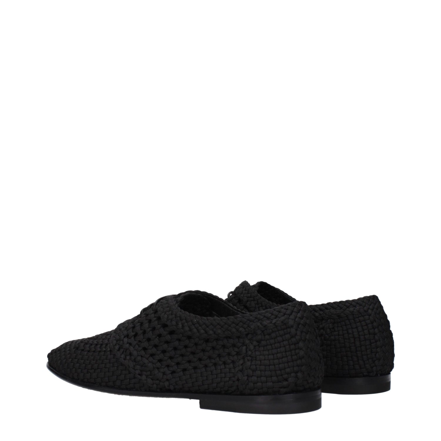 Dolce & Gabbana Black Fabric Oxfords And Derbies