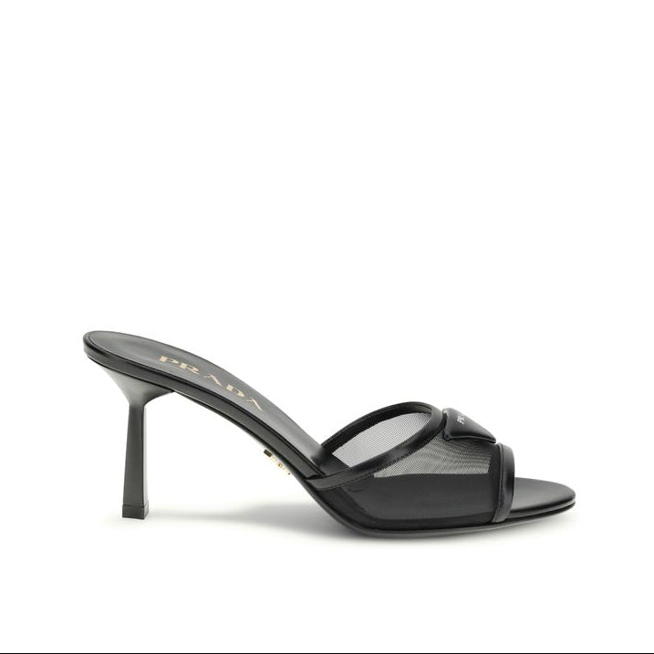 Prada Black Mesh Sandals