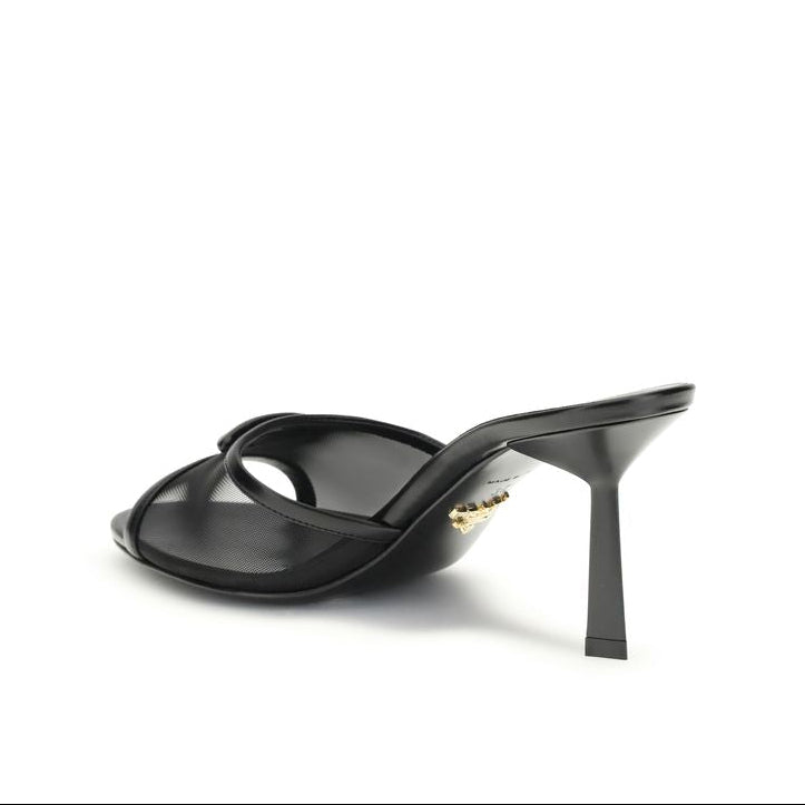 Prada Black Mesh Sandals