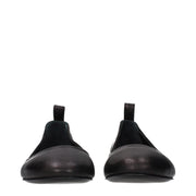 The Attico Black Leather Ballet Flats