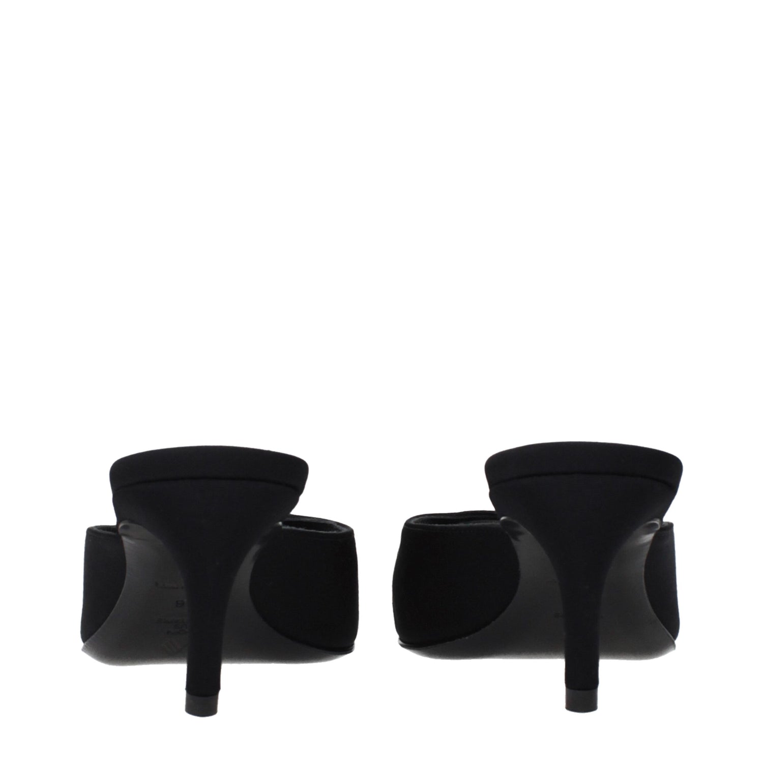 The Attico Black Fabric Flat Sandals