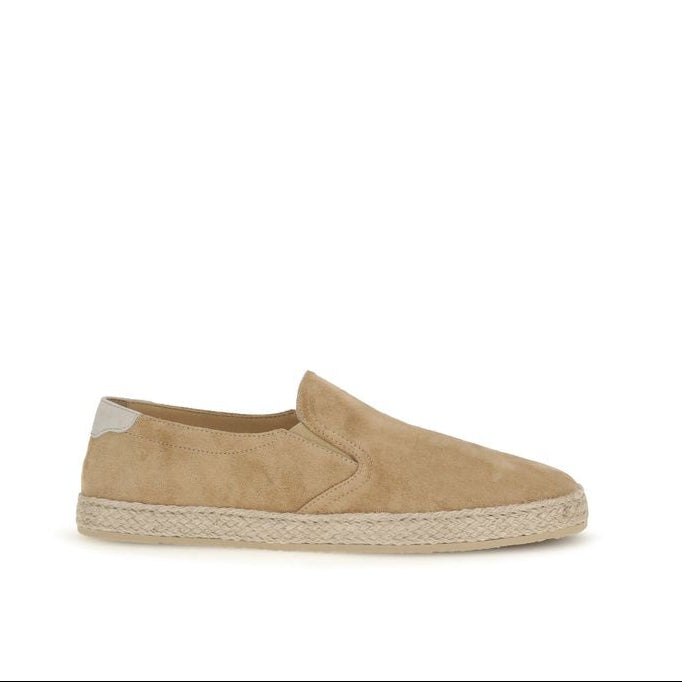 Brunello Cucinelli Beige Suede Men's Espadrilles