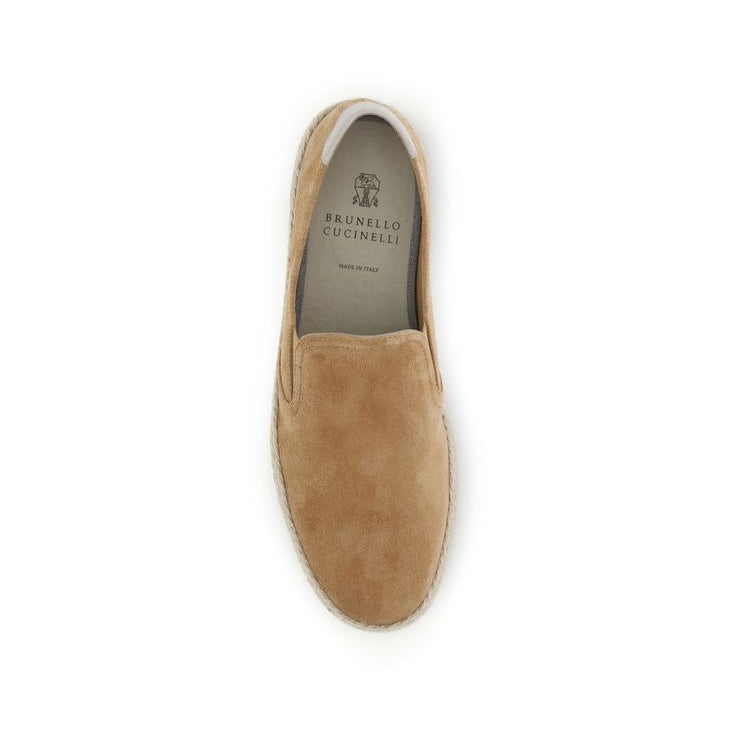 Brunello Cucinelli Beige Suede Men's Espadrilles