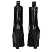 Valentino Garavani Black Leather Ankle Boots