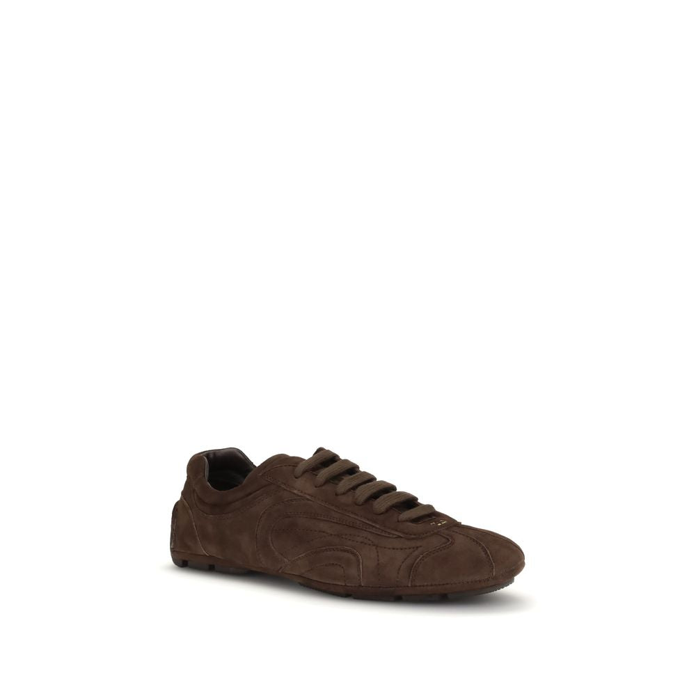 Prada Brown Calf Chestnut Taurus Tennis Sneakers