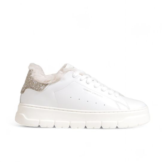 Crime London White Leather Sneaker