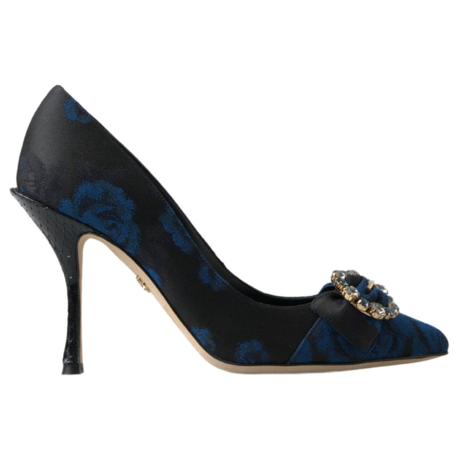 Dolce & Gabbana blue crystal embellished pumps - front view