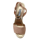 Prada Beige Suede Strap Wedges