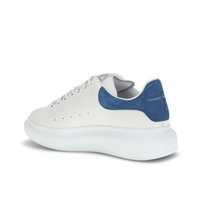 Alexander McQueen Leather Sneakers w Blue Suede Detail