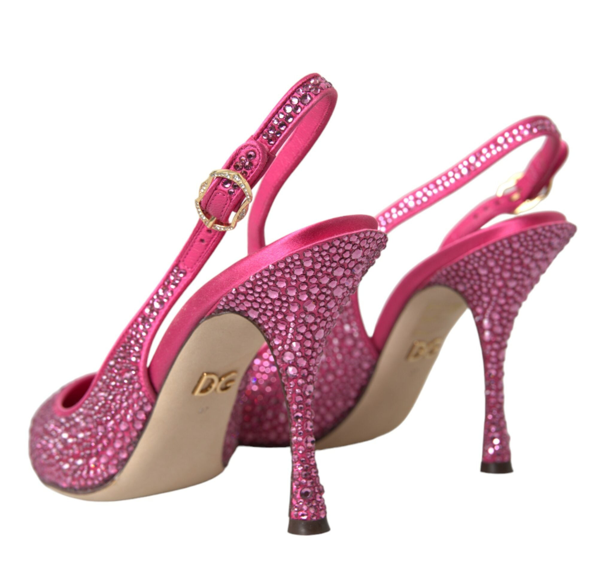 Dolce & Gabbana Pink Slingbacks Crystal Pumps