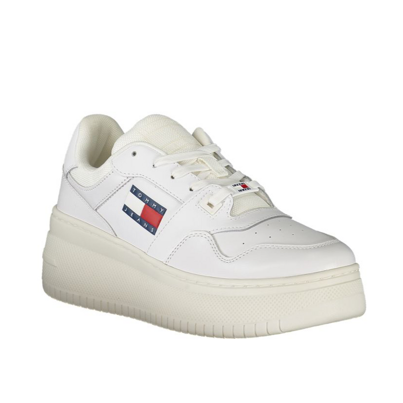 Tommy Hilfiger White Leather Women Sneaker