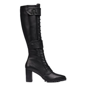 Michaela V Aspen Marta black Italian leather knee-high boots - front view