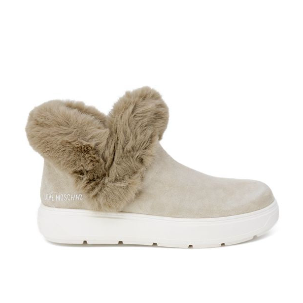 Love Moschino Beige Leather Sneaker