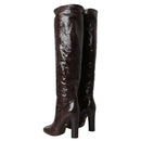 Dolce & Gabbana Brown Exotic Leather Knee High Boots