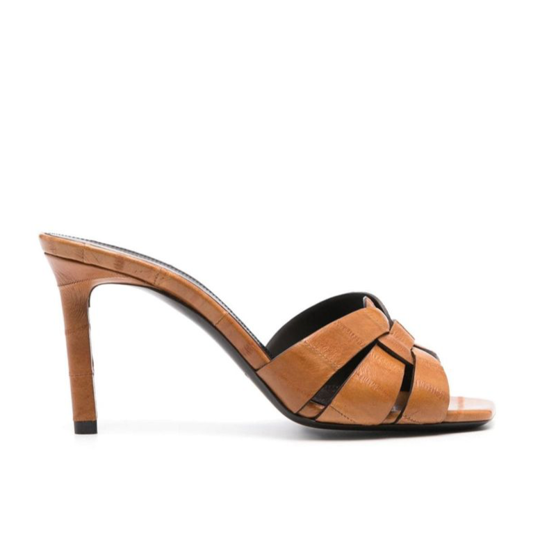 Saint Laurent Brown Tribute Sandals