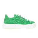 Casadei Emerald Elegance Leather Sneakers